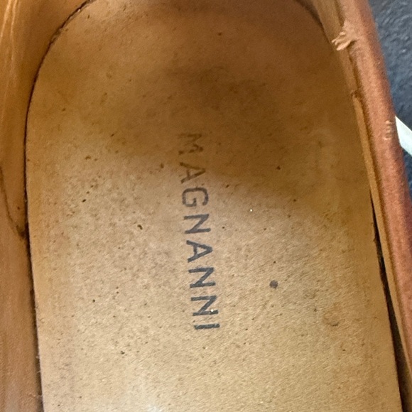 Magnanni Men\'s Brown Leather Loafers Size 10 main image 5